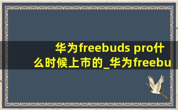 华为freebuds pro什么时候上市的_华为freebuds pro什么时候上市